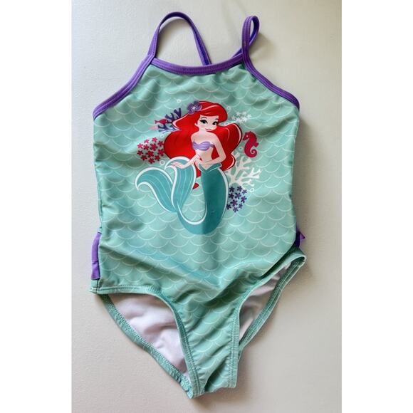 Disney Infant Authentic Character One Piece The Little Mermaid 24M Ruffle Ariel - Picture 1 of 5